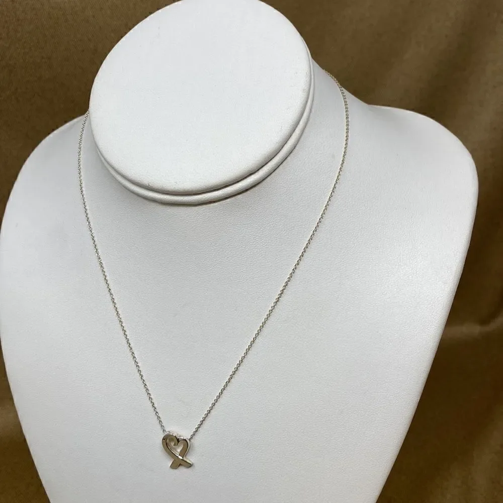 Tiffany & Co. Paloma Picasso Loving Heart Necklace Sterling Silver - Picture 7 of 8